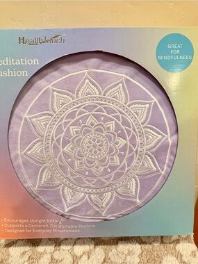 HealthTouch Lavender Mandala Meditation Cushion.